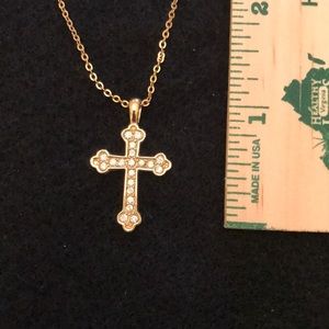 Vintage Fashion Cross on 18” necklace